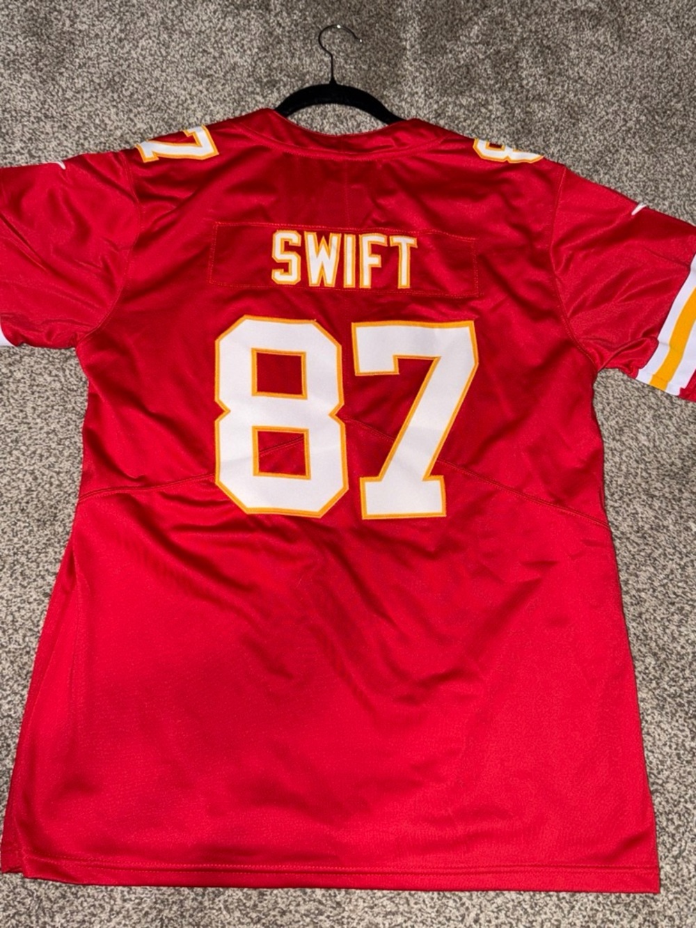 NFL Red Nike Short-Sleeve Jersey with NFL & Players Logos